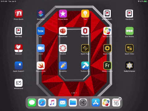 A gif showing the steps for setting up Do Not Disturb on an iPad