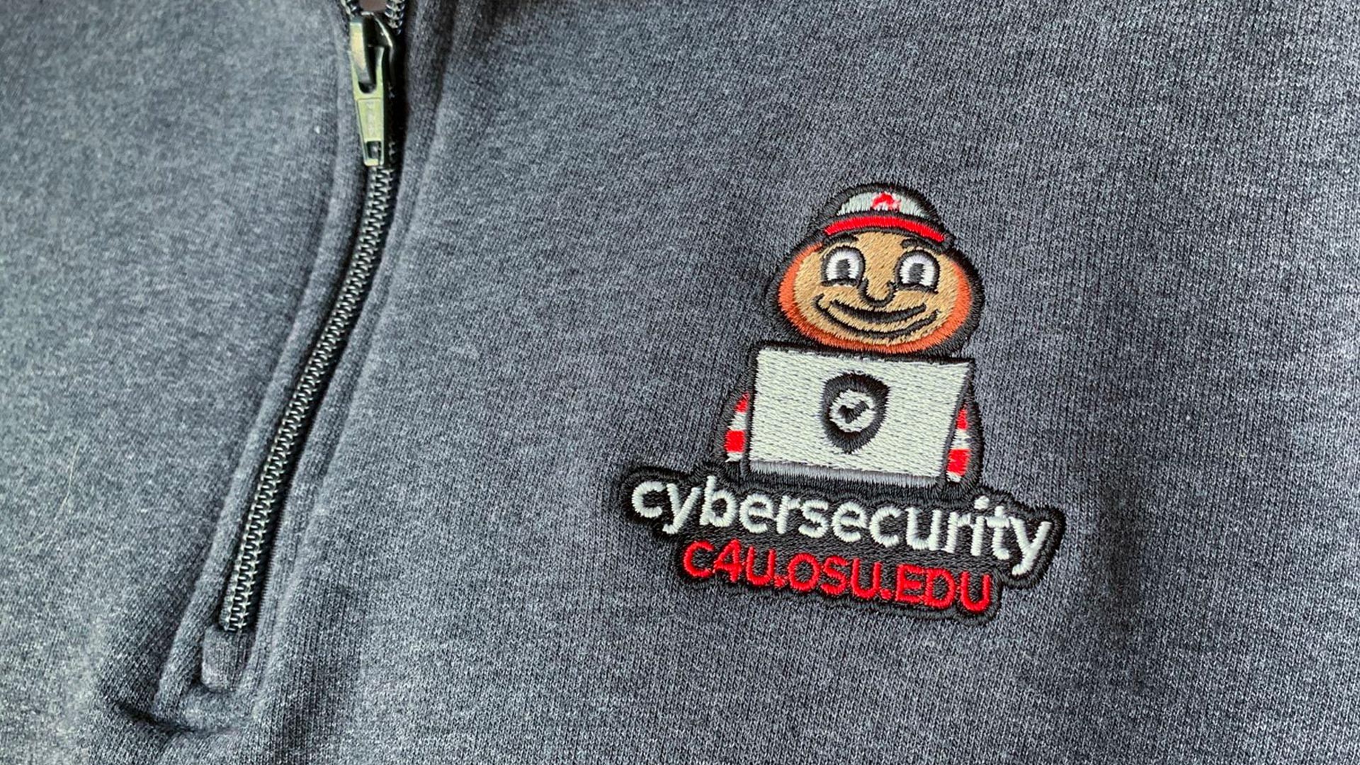 Cybersecurity for You logo on a hoodie