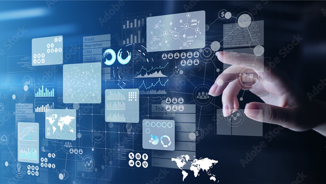 decorative image depicting various types of data