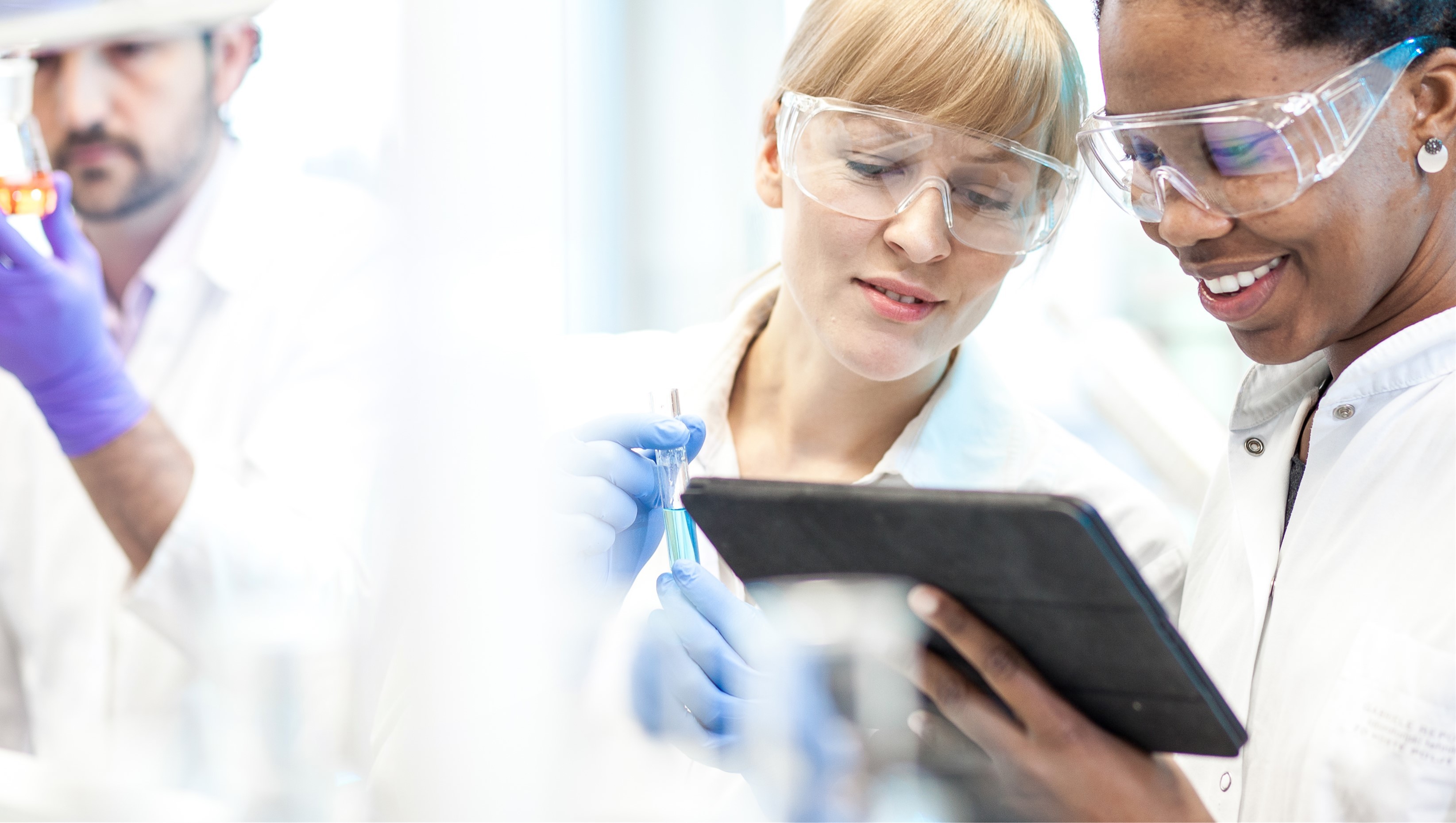 Decorative image of medical researchers in a laboratory