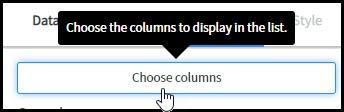 Choose Columns button