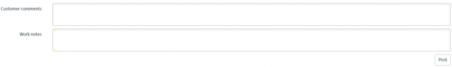 Customer Comment and Work Notes field in a Request Item