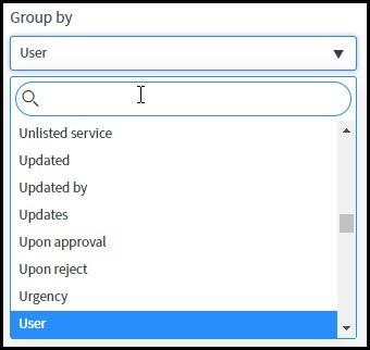 Group by menu
