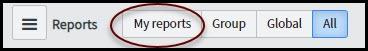 My reports button highlighted