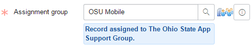 Assignment Group by Service field completed