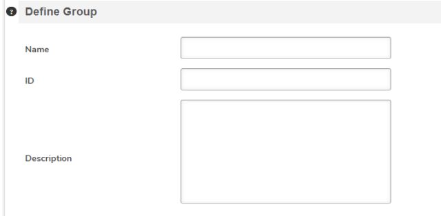 the Define Group section of the Create Group page