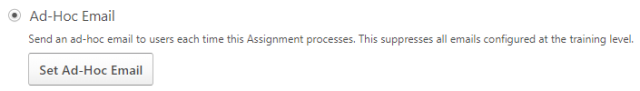 ad hoc emails options