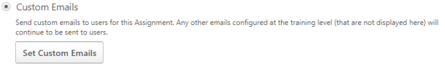 custom emails options