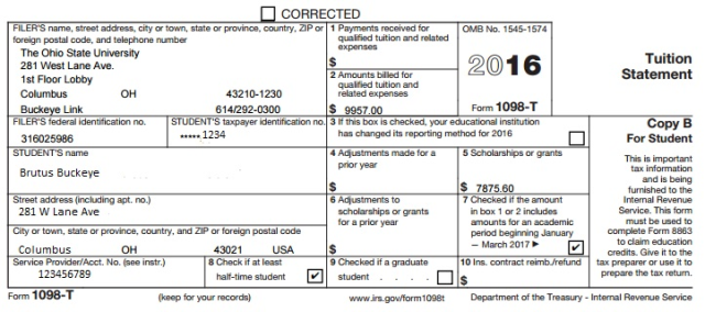 1098 Tuition Statement