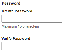 The Password section