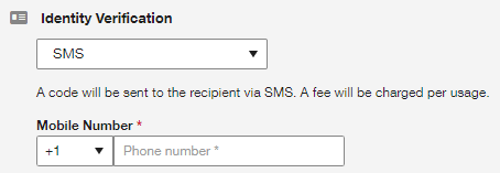 the SMS authentication options