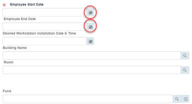 Employee Start Date and location information