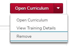 the transcript page with the menu expanded and the remove option visible