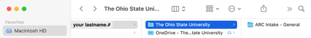 Team and folder structure on Finder