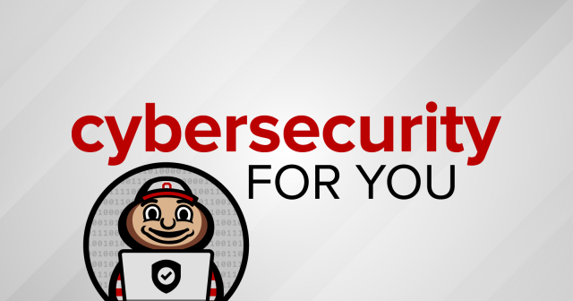 Cybersecurity for You text with a Cyber Brutus illustration