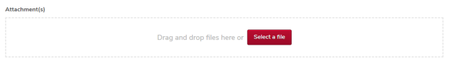 the attachments section of the add external training page