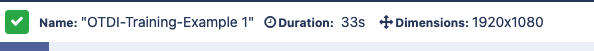 Selected item with duration shown