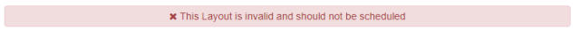Invalid layout message