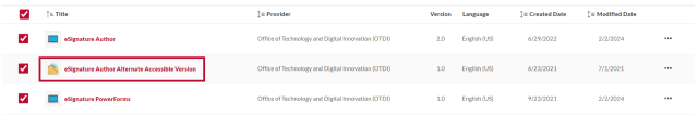 the course catalog page with the title of a training circled in the search results