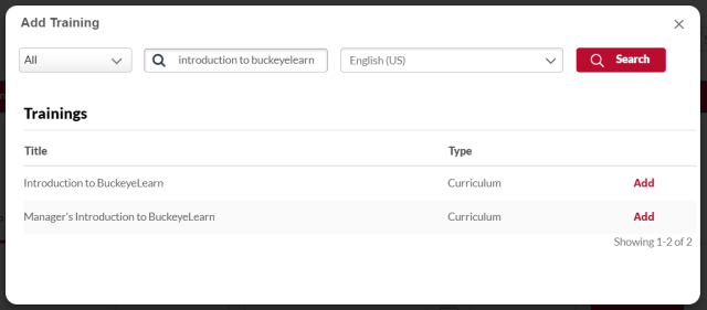the search page
