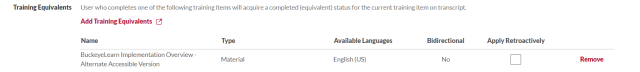 equivalency added