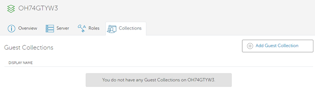 Add guest collection window