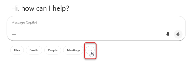 More actions menu highlighted in the chat window