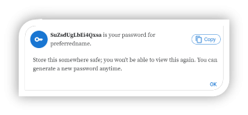 Copy password prompt