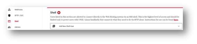 Add new shell user options