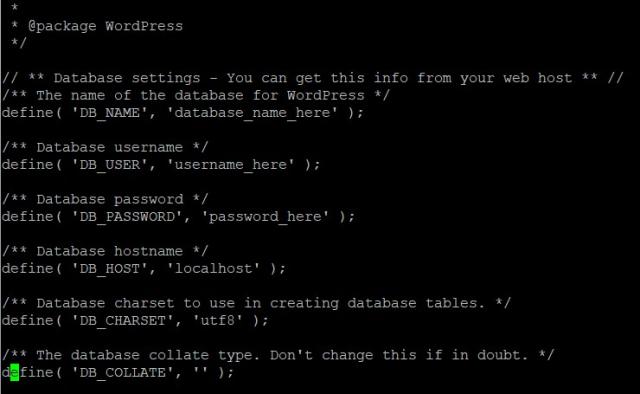 Terminal window with defined parameters