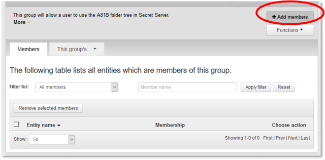 Add members button highlighted