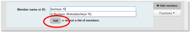 Add button highlighted