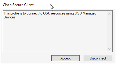 AnyConnect confirmation screen, click accept