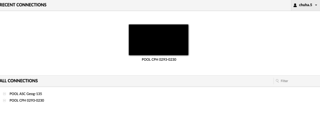 remote lab access connections window