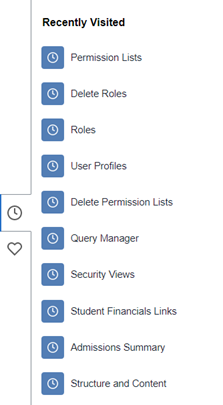 Quick Access bar displays recently visited pages up to 10 items