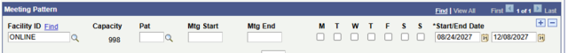 Screenshot of asynchronous meeting patten not specified meeting days and times