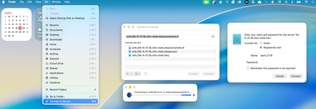 mac version showing files on OneDrive