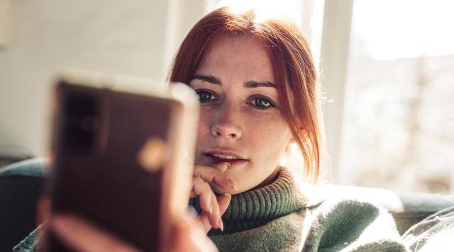 Woman using a phone