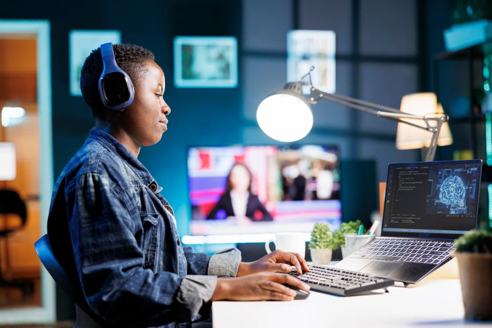 woman working in the office