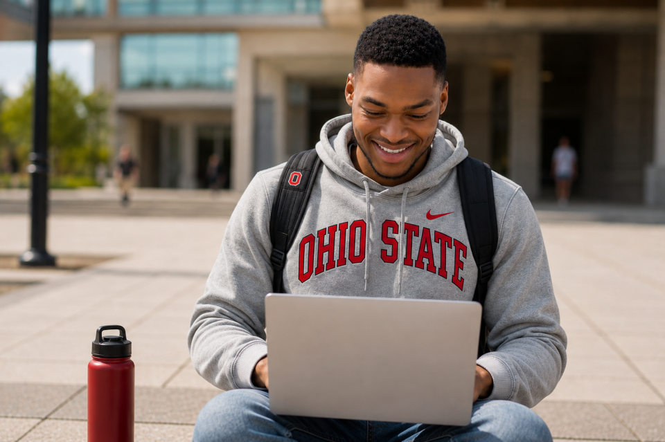 student on laptop