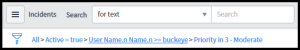 Bread crumb navigation example highlighted