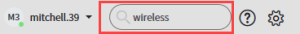 Super Search field with search term wireless