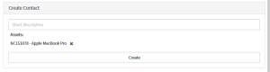User Quick Find Contact Form from Equipment