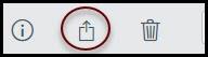 Share button in menu