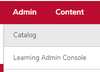 the admin menu expanded with Catalog circled