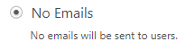 no emails options