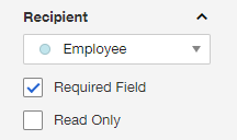 The recipient options