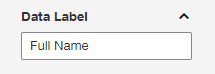 The data label options