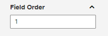 The field order options