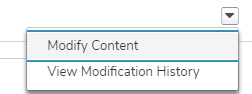 the content options menu on the course console
